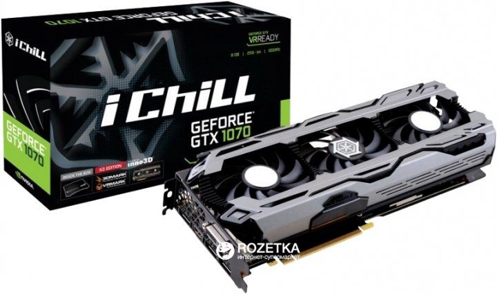 INNO3D PCI-ExВидеокарта GeForce GTX 1070 iChill HerculeZ X3 8GB