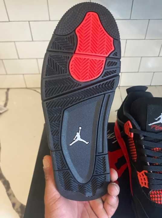 nowy Jordan 4 Retro Red Thunder Moda rozmiar.41