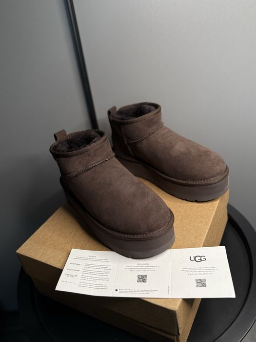 Уггі UGG Ultra Mini Brown Platform угги коричневые угг