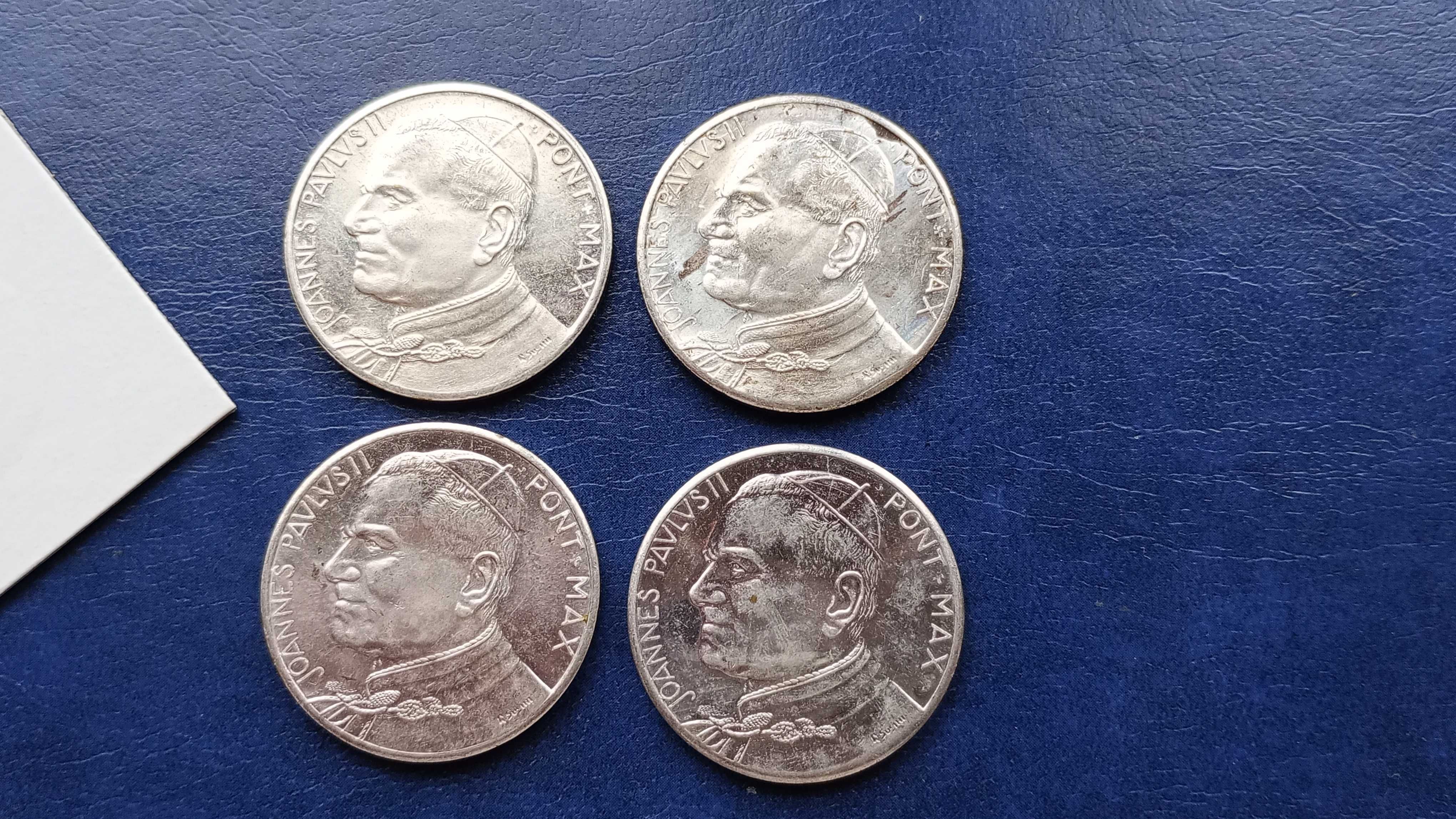Stare monety Watykan medale Jan Paweł II 4 sztuki każdy inny