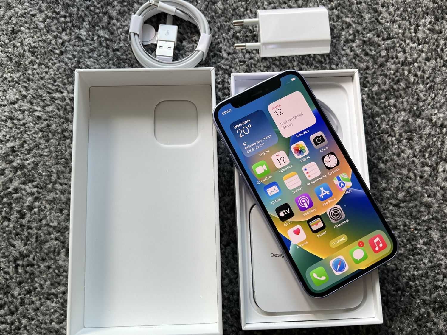iPhone 12 Mini 128GB Purple Fioletowy Violet Bateria 100% Gwarancja FV