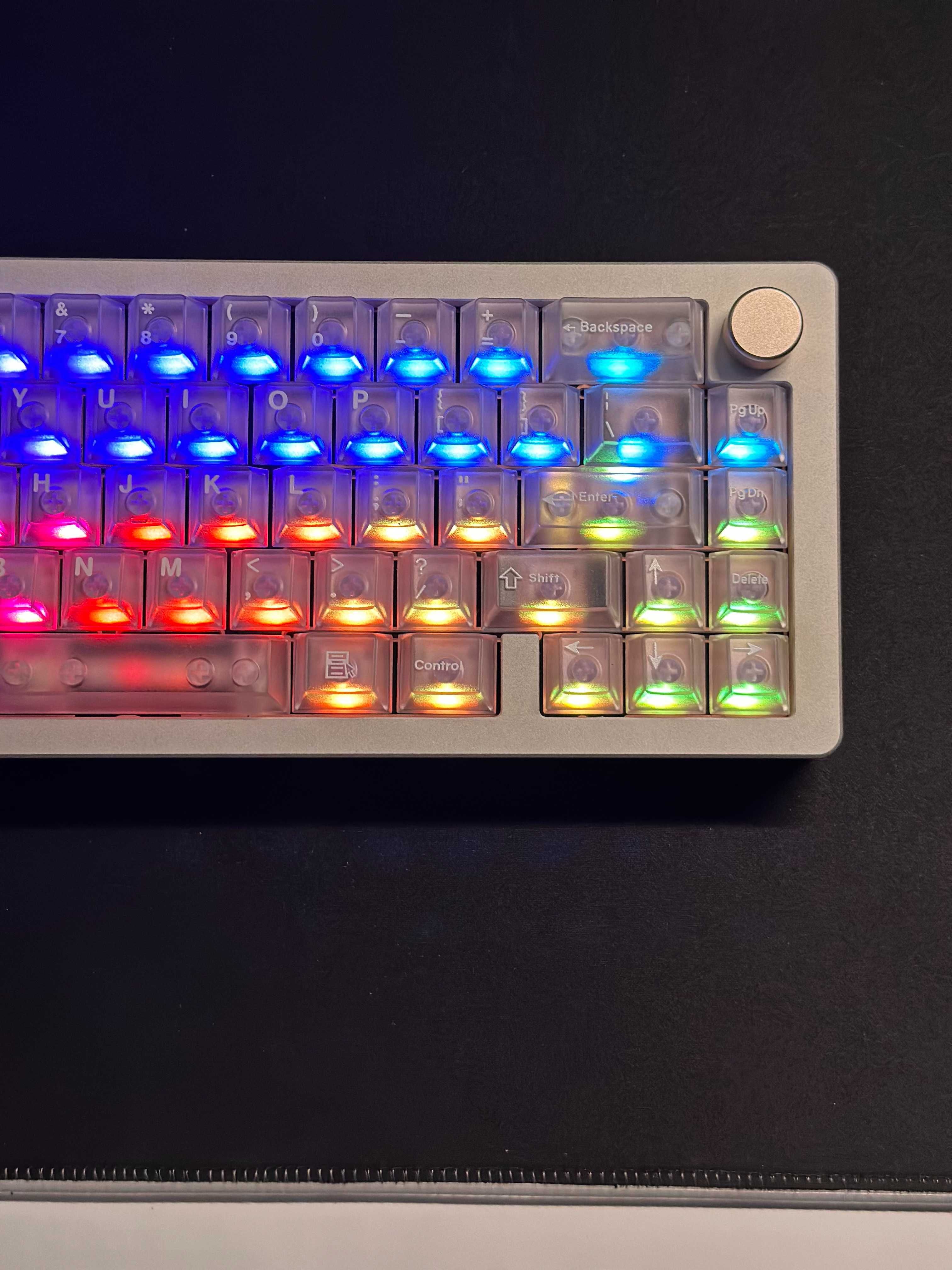 Teclado Mecânico Custom Sugar65 Alumínio RGB Hotswap LeleLab Crystal