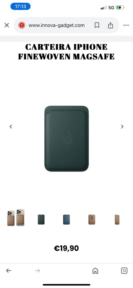 Carteira MagSafe em Pele – NOVA – Várias cores disponíveis