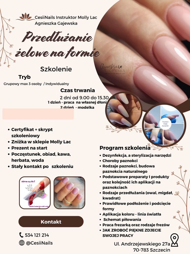 Szkolenie indywidualne z manicure hybrydowego I żelowego, dualforma