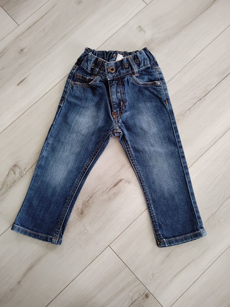 Jeansy slim dla chłopca w rozmiarze 80 H&M z regulacją w pasie, ideał
