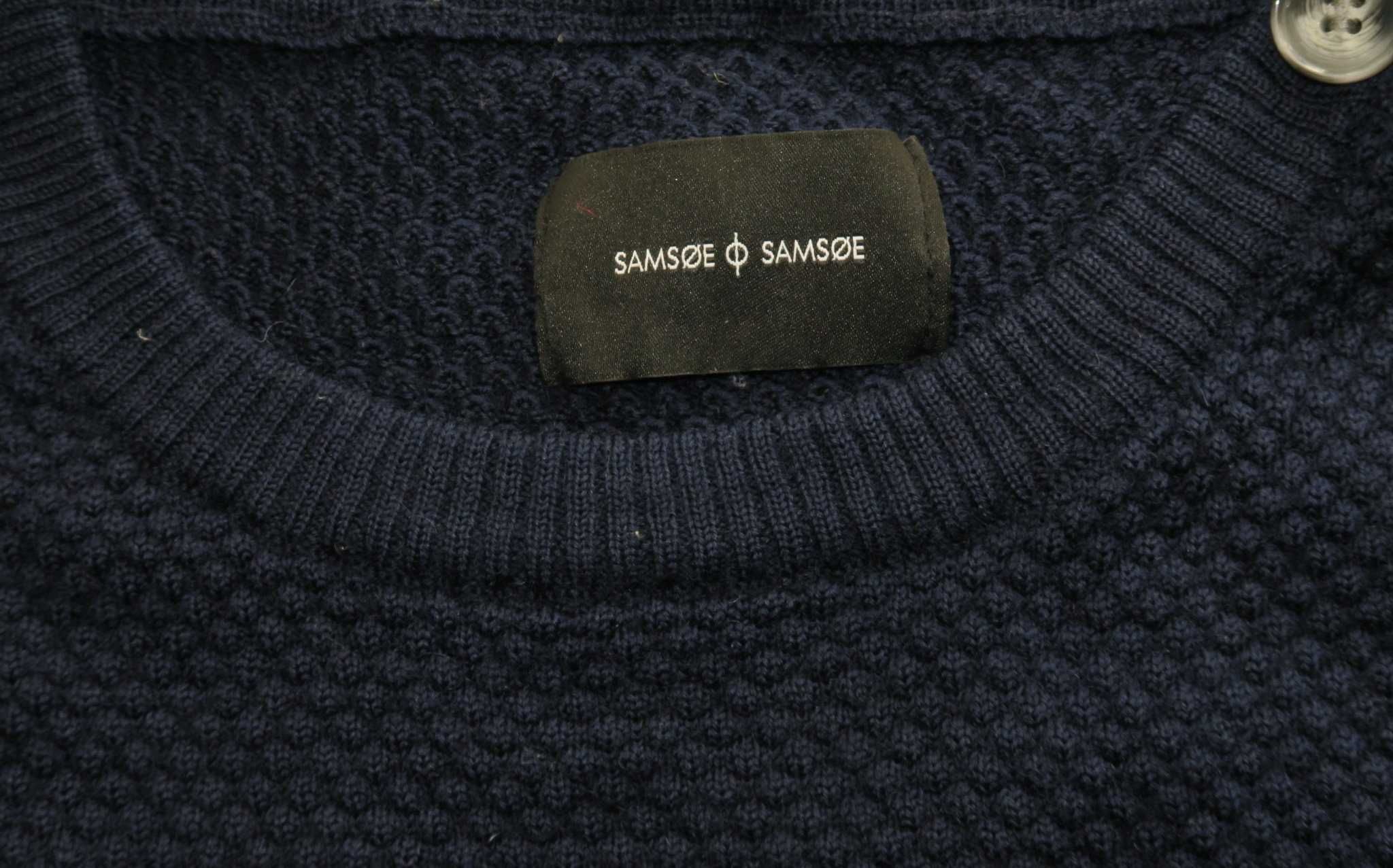 Samsoe Samsoe ażurowy sweter wełniany L/XL