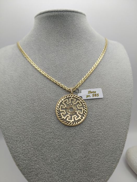 Złota Zawieszka Wzór Grecki Pr.585 Nowa Zapraszamy