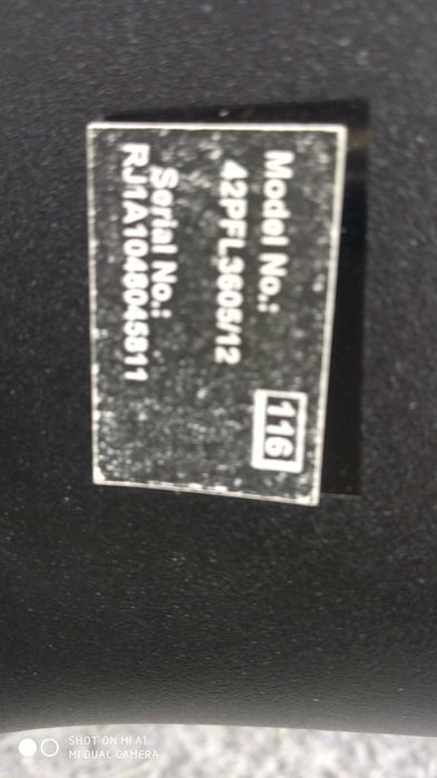 Телевизор PHILIPS LCD 42PFL3605/12 не рабочий, на запчасти 500грн.