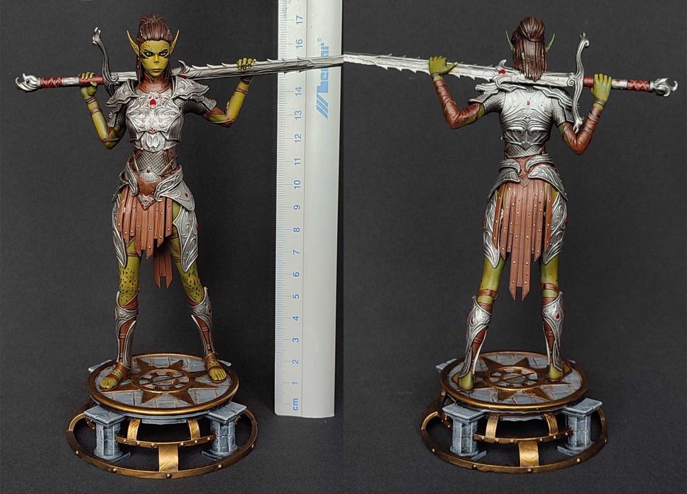 Pomalowana figurka kolekcjonerska Lae'Zel z gry Baldur's Gate 3