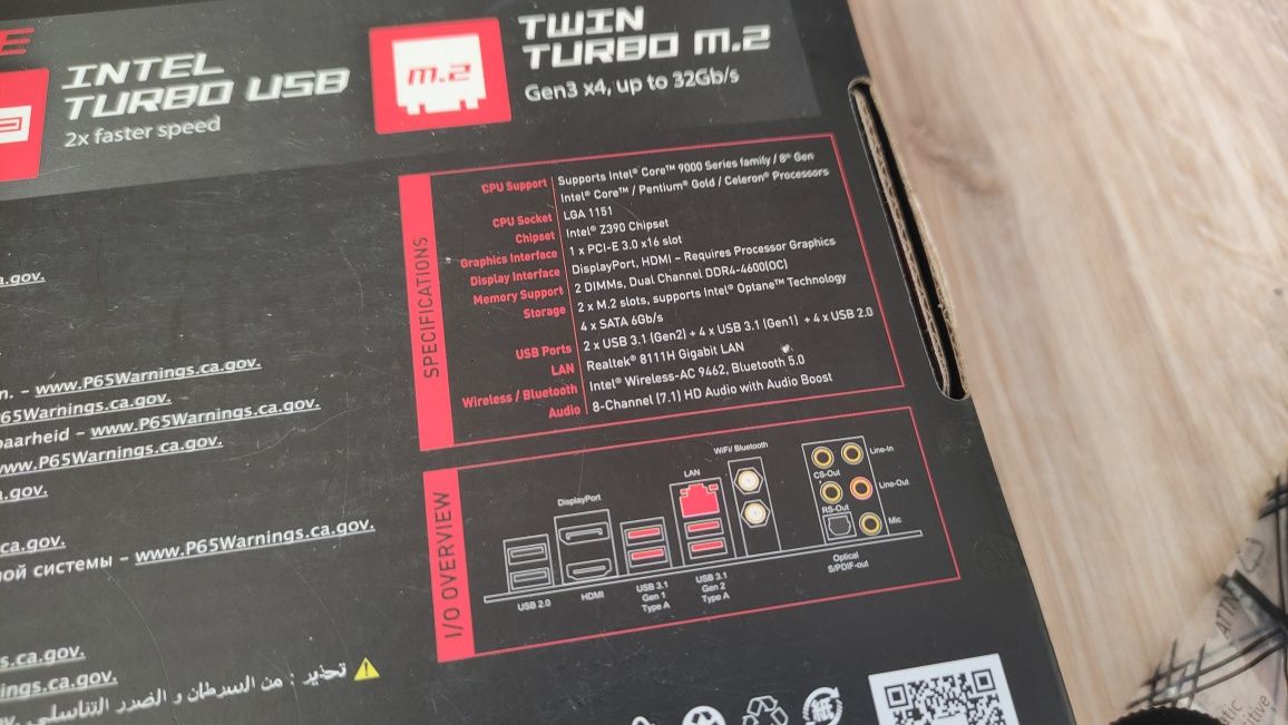 Msi mpg z390i gaming edge ac