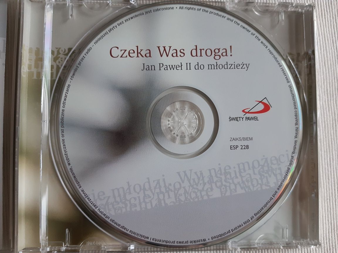 "Czeka Was droga" Jan Paweł II do młodzieży CD + gratis