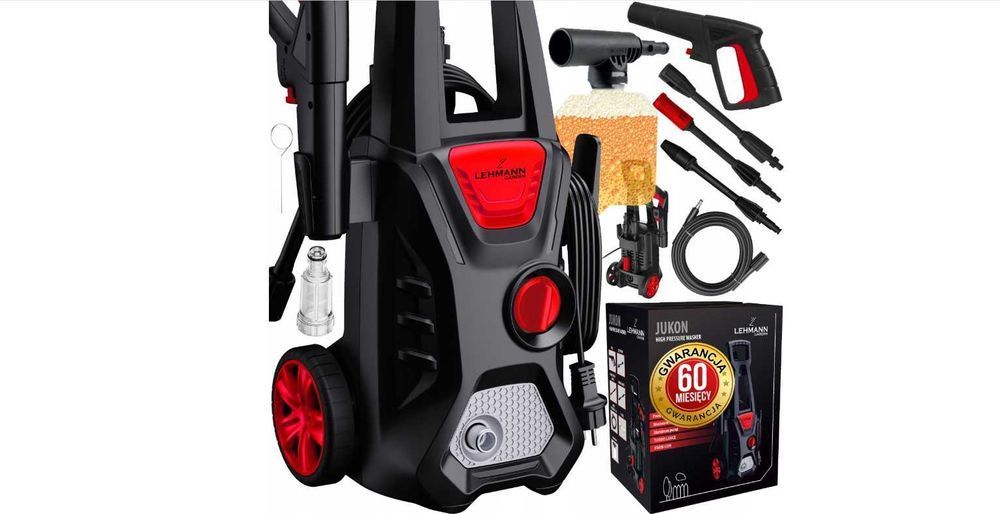 Mocna Myjka ciśnieniowa Lehmann Jukon 130bar/230bar | 1600 W