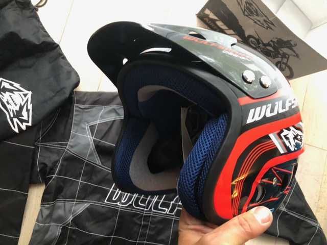 strój motocyklowy dla dziecka, nastolatka na skuter quada
