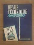 Revue Technique Automobile (Numéro Réédité) Peugeot 203