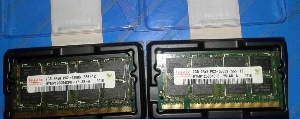 DDR2 1 и 2 Gb, оперативная память для ноутбука SO-DIMM
