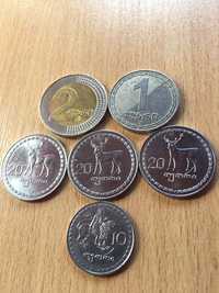 Монеты: Польши, Грузии, Израиля, Румынии, СССР.