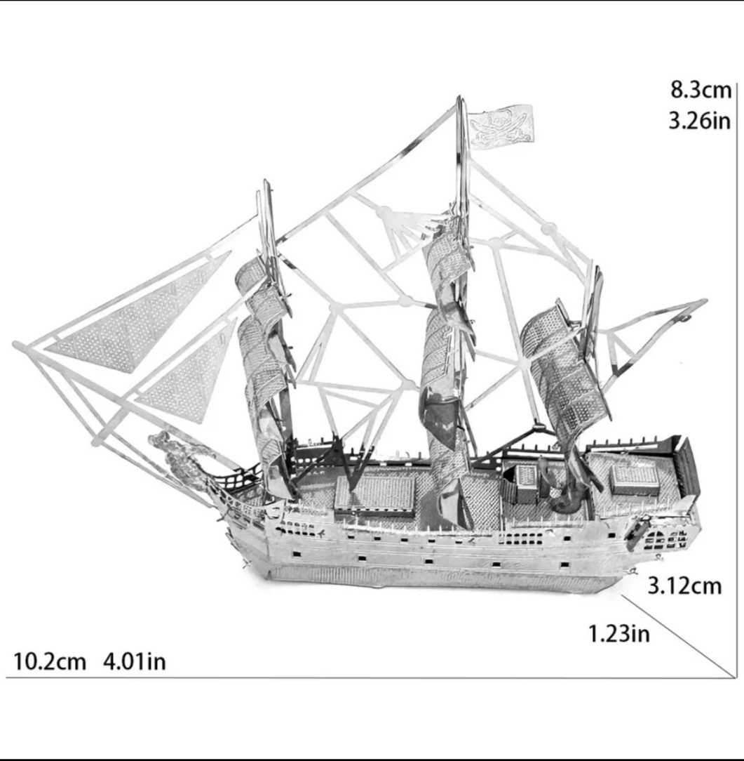 3d пазл металевий вітрильник