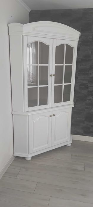 Witryna kredens narożna debowa