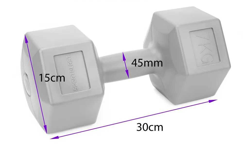 HANTLE 2x7kg hantelki CIĘŻARKI ZESTAW hantle do ćwiczeń 14kg SZCZ