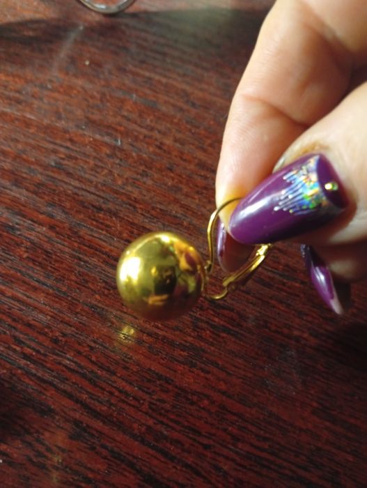 Сережки біжутерія,позолото.