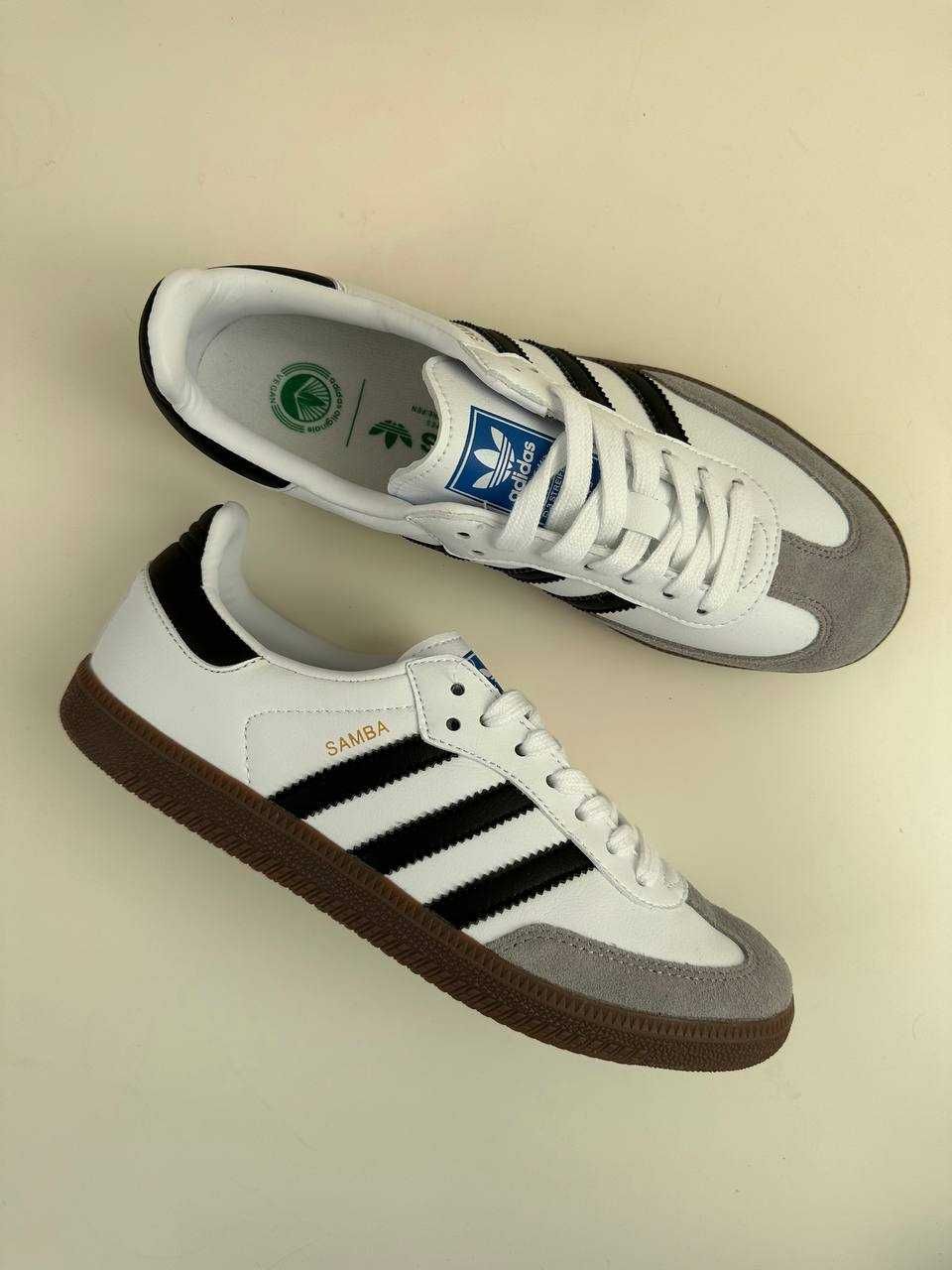 Кроссовки женские adidas samba white кеды белые кроcівки адідас