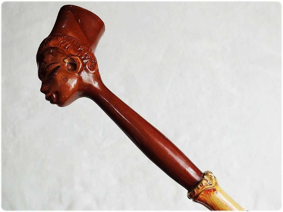 Kolekcjonerska Łyżka do butów z drzewa bambusowego '' Głowa murzynki '