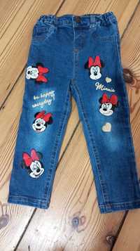 Spodnie jeansowe dla dziewczynki rozm.92 Disney Minnie