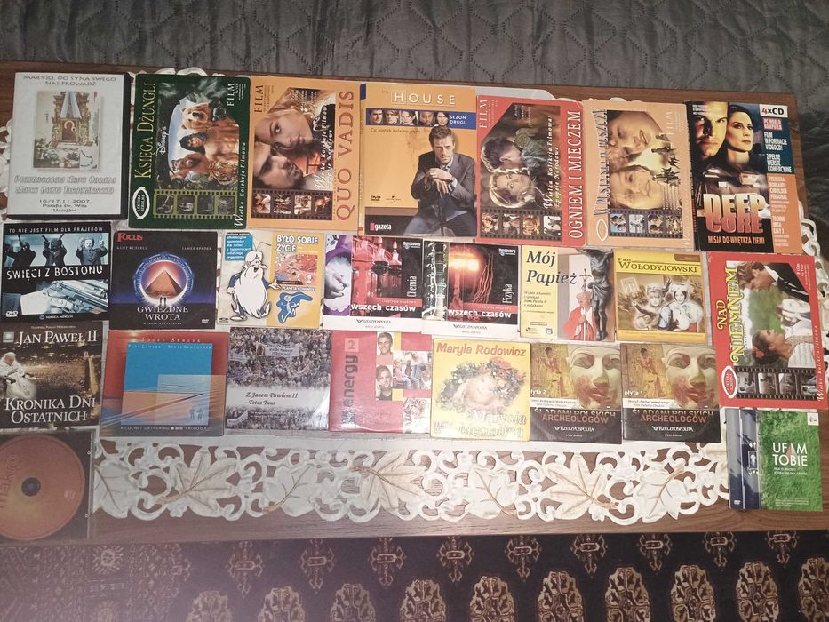 Zestaw używanych płyt DVD i VCD