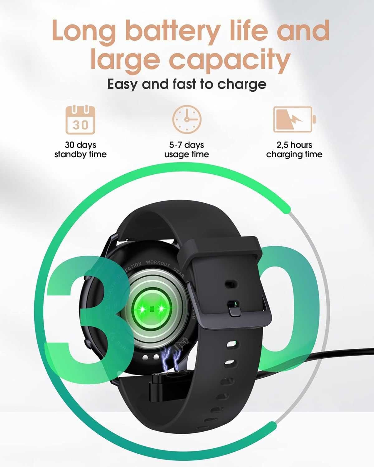 Tuyoma LW36 Smartwatch IP68 Oksymetr pulsometr połączenia polski