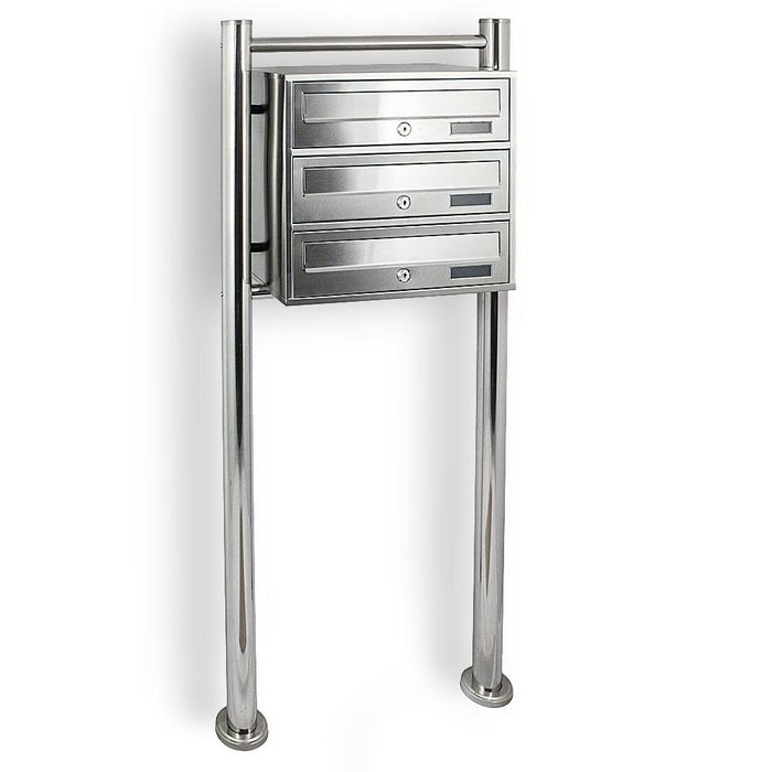 Skrzynka pocztowa lokatorska 3 metallic stal nierdzewna