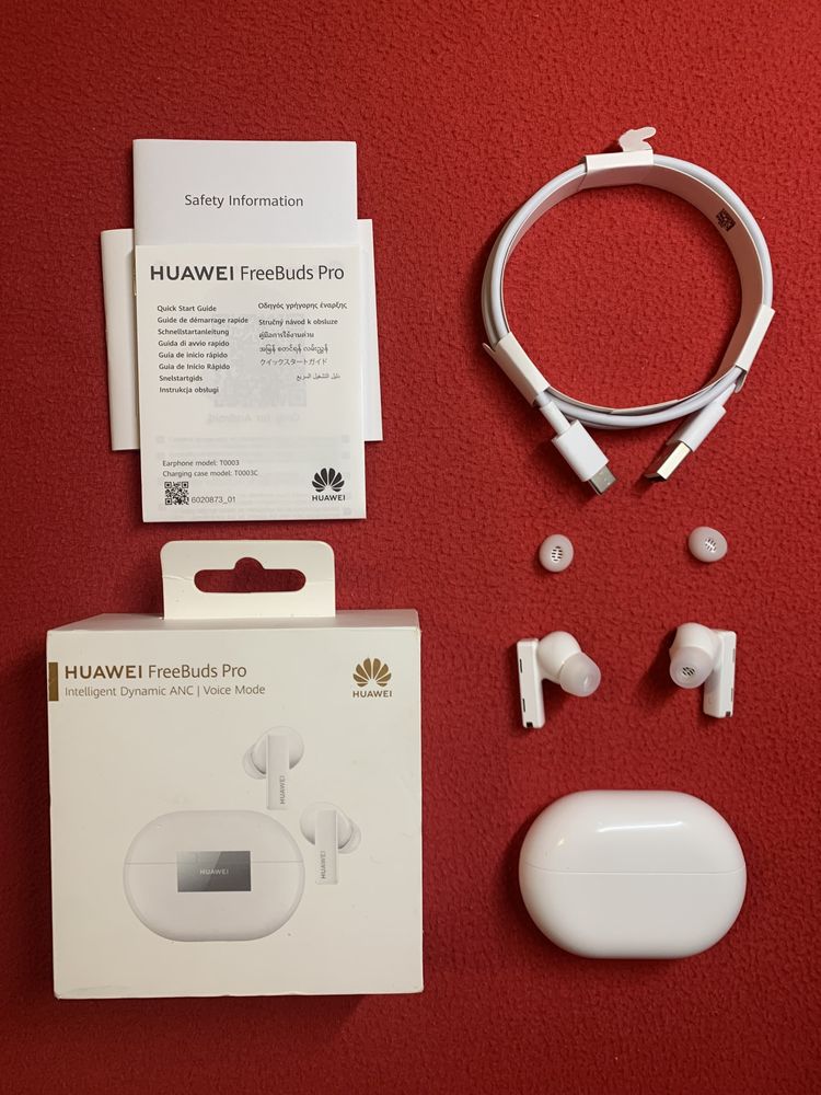 Słuchawki bezprzewodowe douszne Huawei FreeBuds Pro - białe