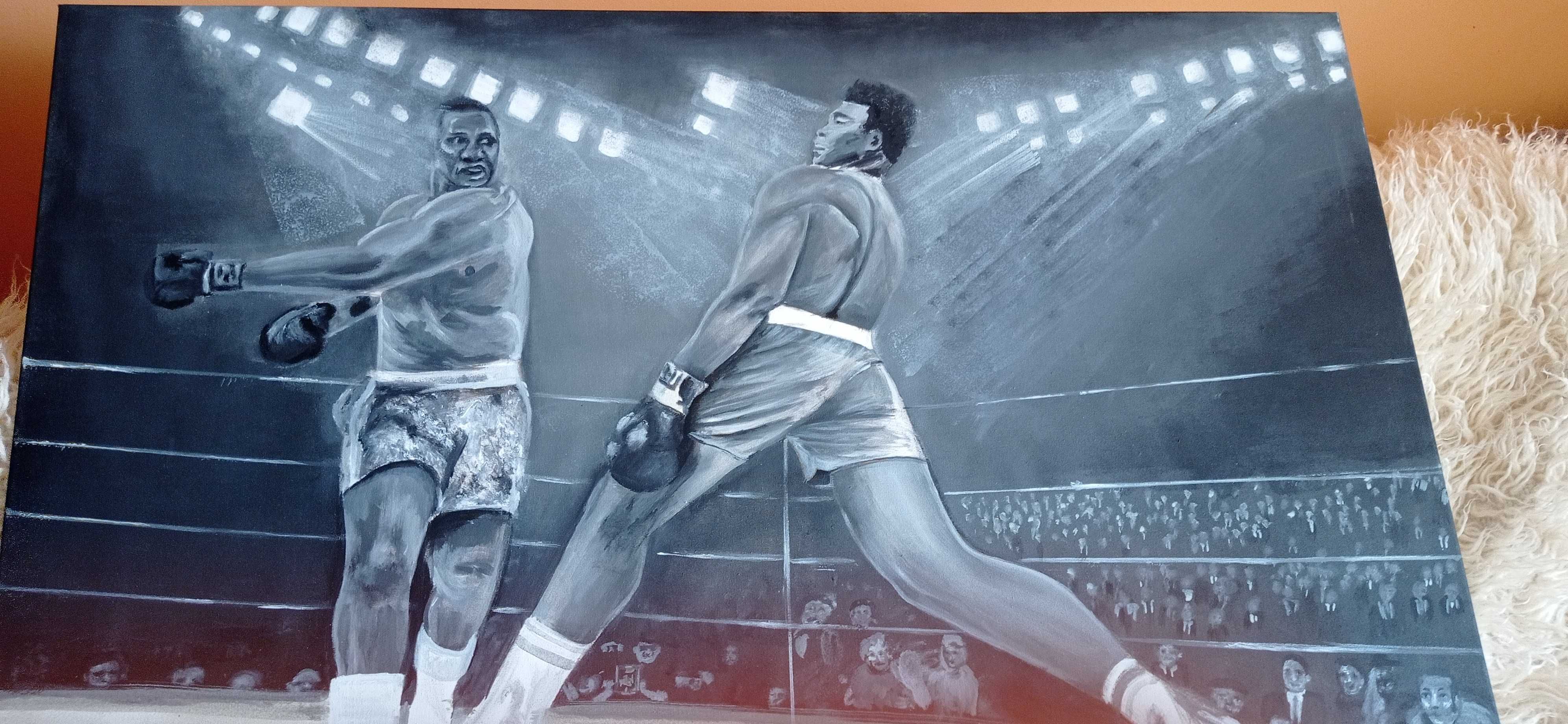 Obraz na płótnie  100 x 70 Muhammad Ali Unikając Fraisera