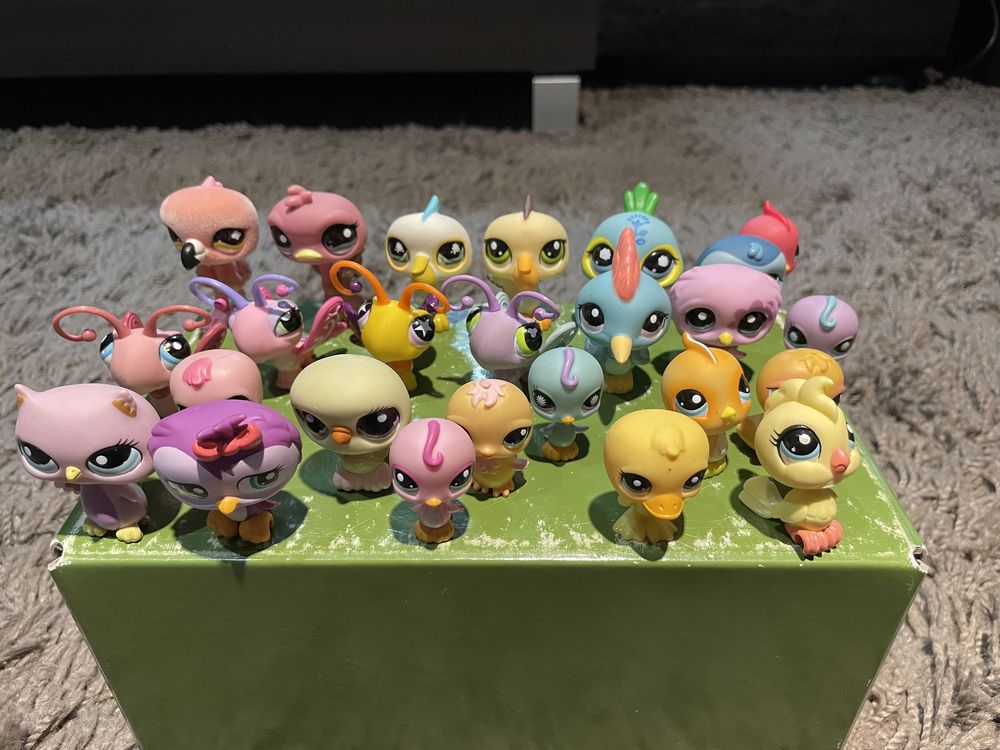 LPS Littlest Pet Shop oryginalne figurki: Zestaw ptaki i motyle