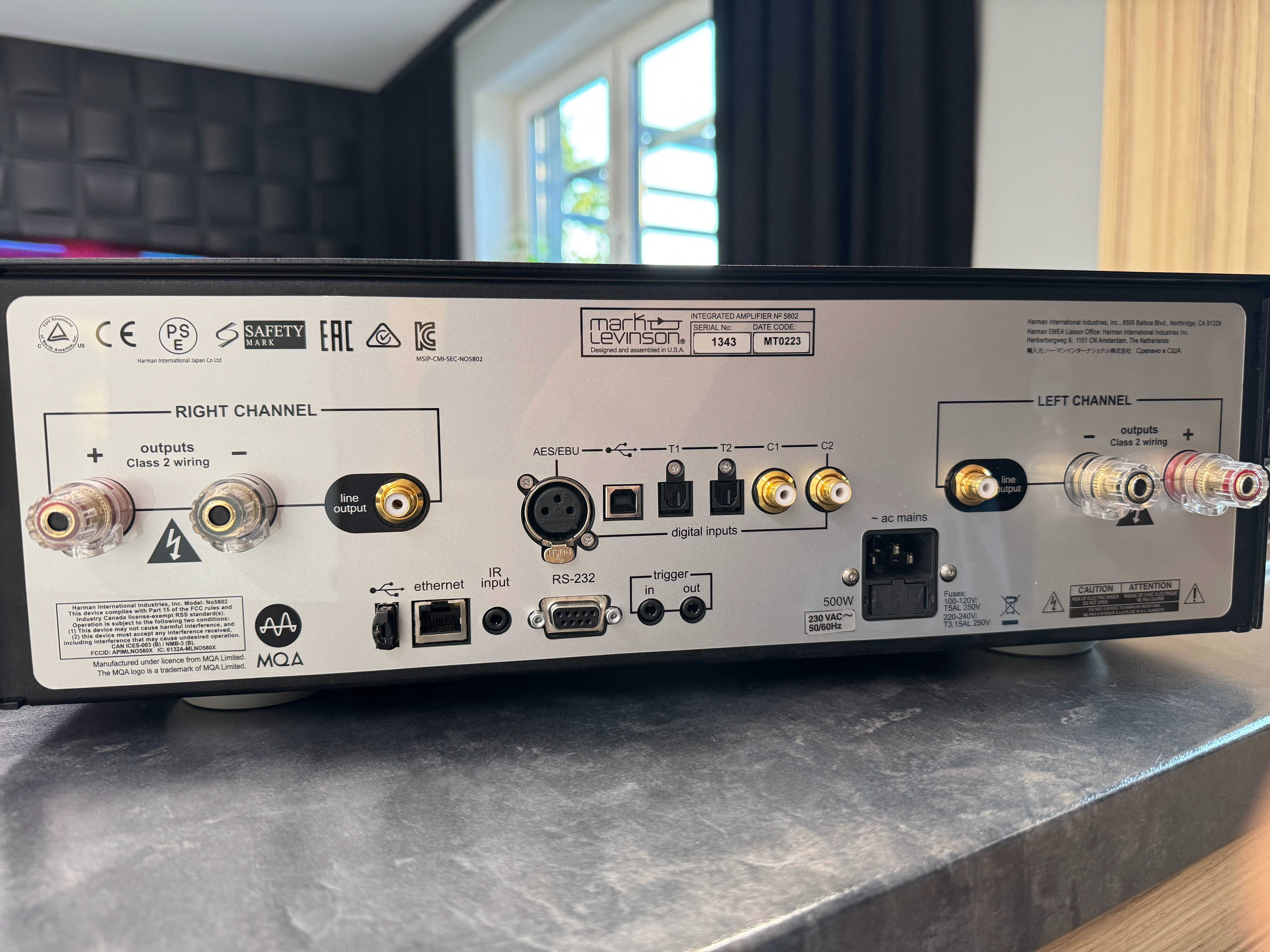 wzmacniacz dual-mono,Mark Levinson No 5802