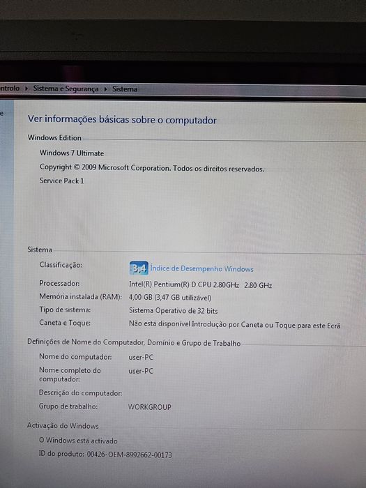 Computador desktop Asus (Windows 7)