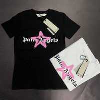 ШОУРУМ КИЇВ Жіноча футболка PALM ANGELS чорна якісна люкс принт s m l