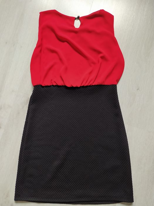 Sukienka czerwono-czarna rozmiar 34/36 xs/s