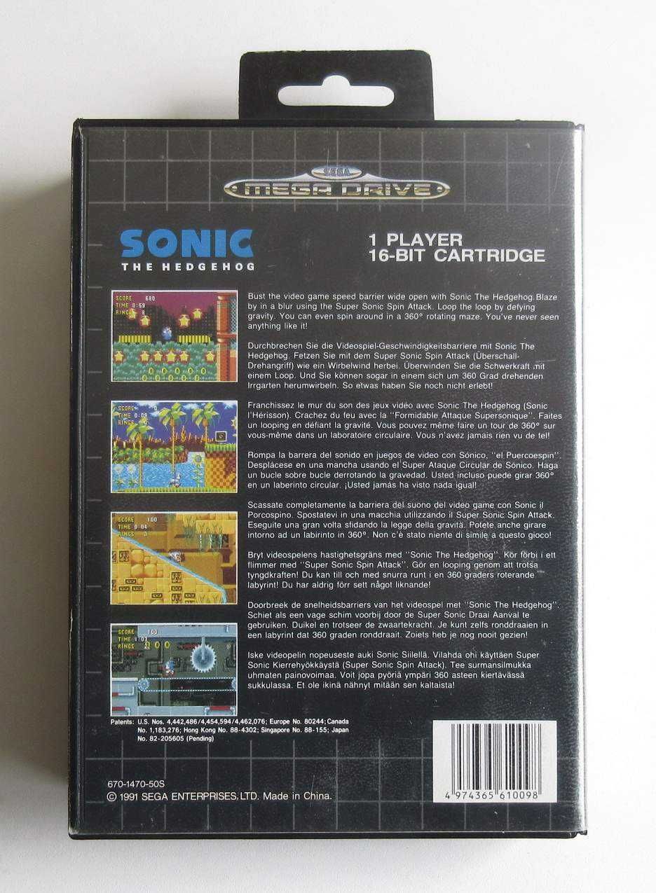 MEGA DRIVE - Sonic The Hedgehog (Inclui Um Manual)