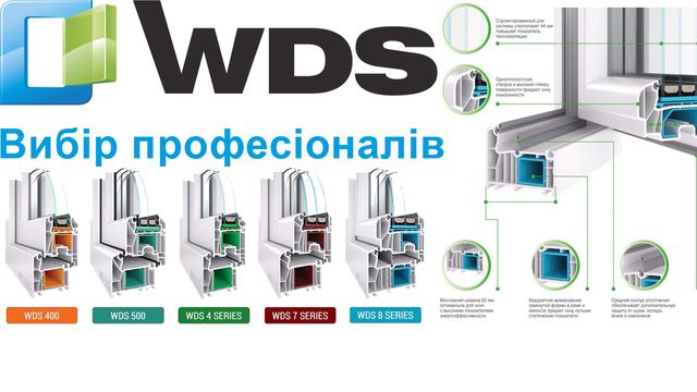 Металопластикові вікна та двері WDS від виробника з гарантією