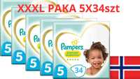 Pieluszki Pampers Premium Protection  5   170szt z NORWEGII