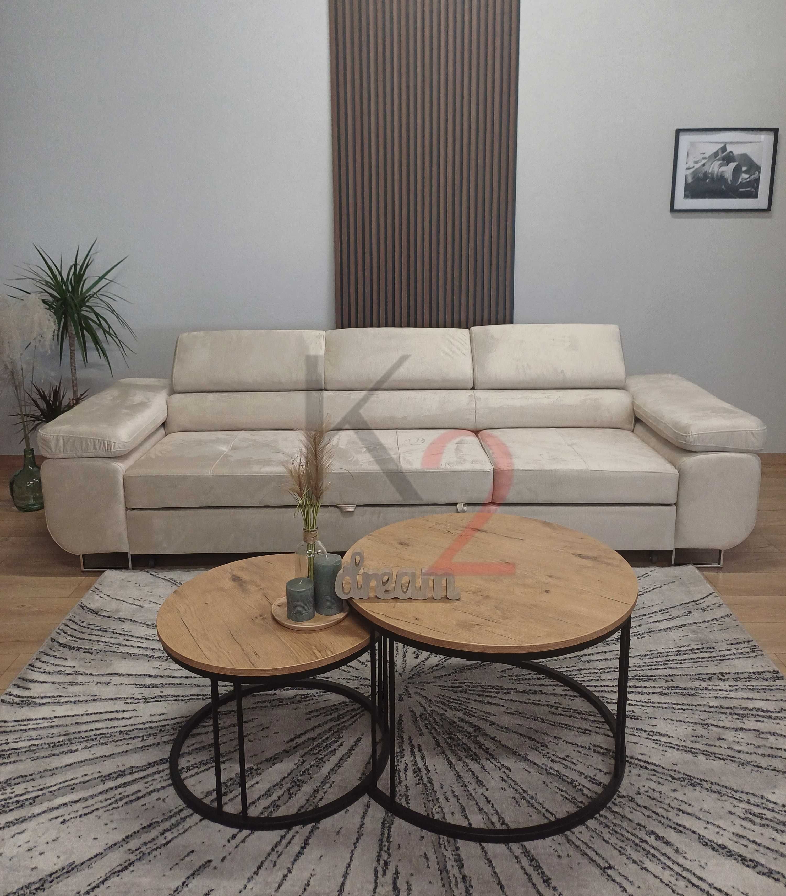 Sofa Arteon, regulowane zagłówki, funkcja spania, gratis poduszka