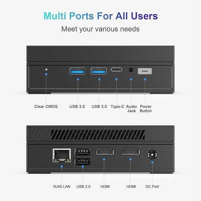 ALLIWAVA Mini PC GX55 Intel 11 gen Celeron , 8 GB DDR4 RAM 256 GB SSD