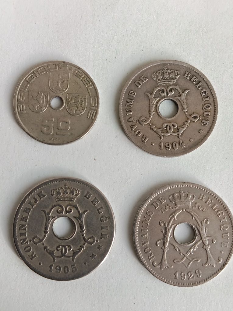 Moedas da Monarquia Belga.1873 a 1943