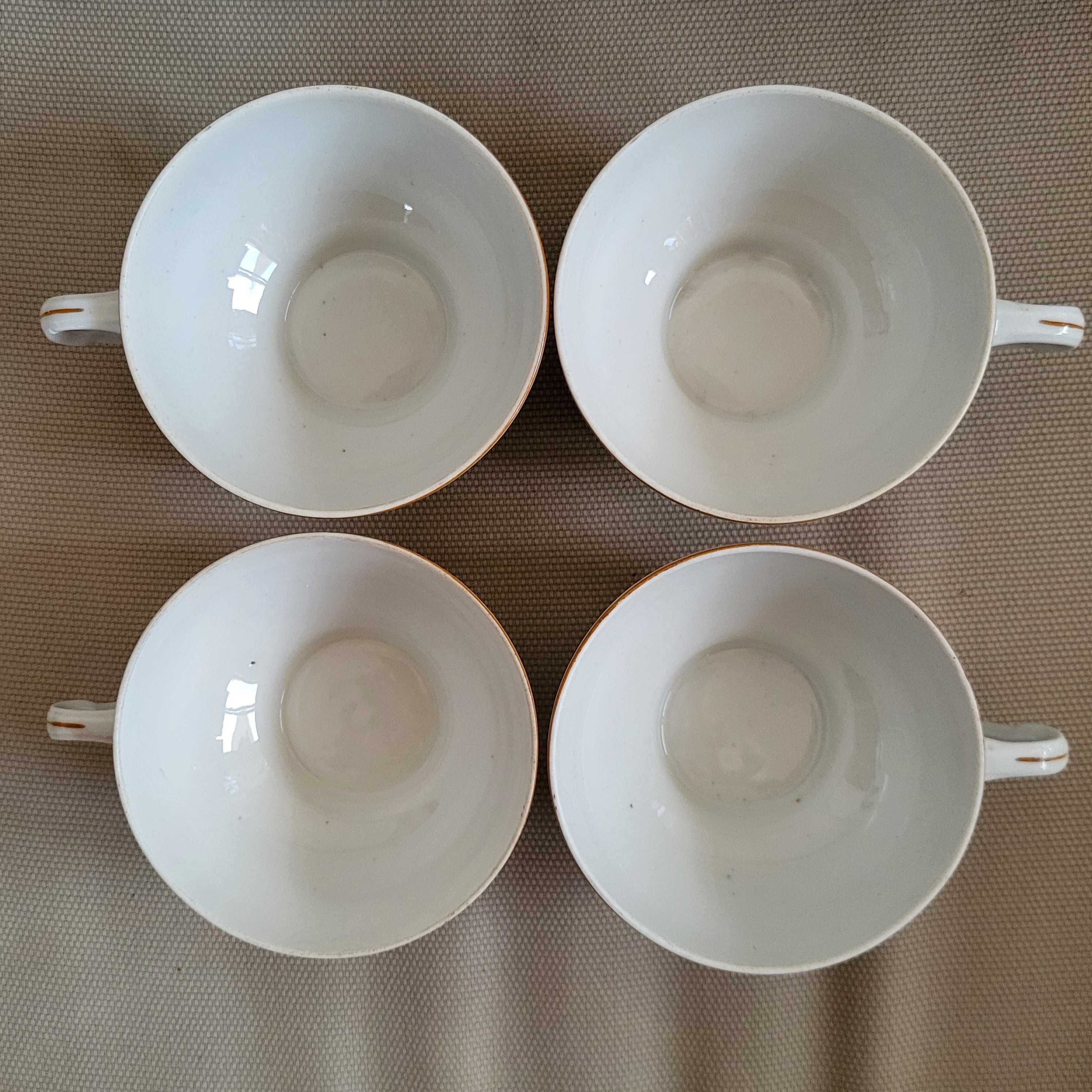 Przedwojenne porcelanowe filiżanki do kawy Ćmielów fason Aleksander