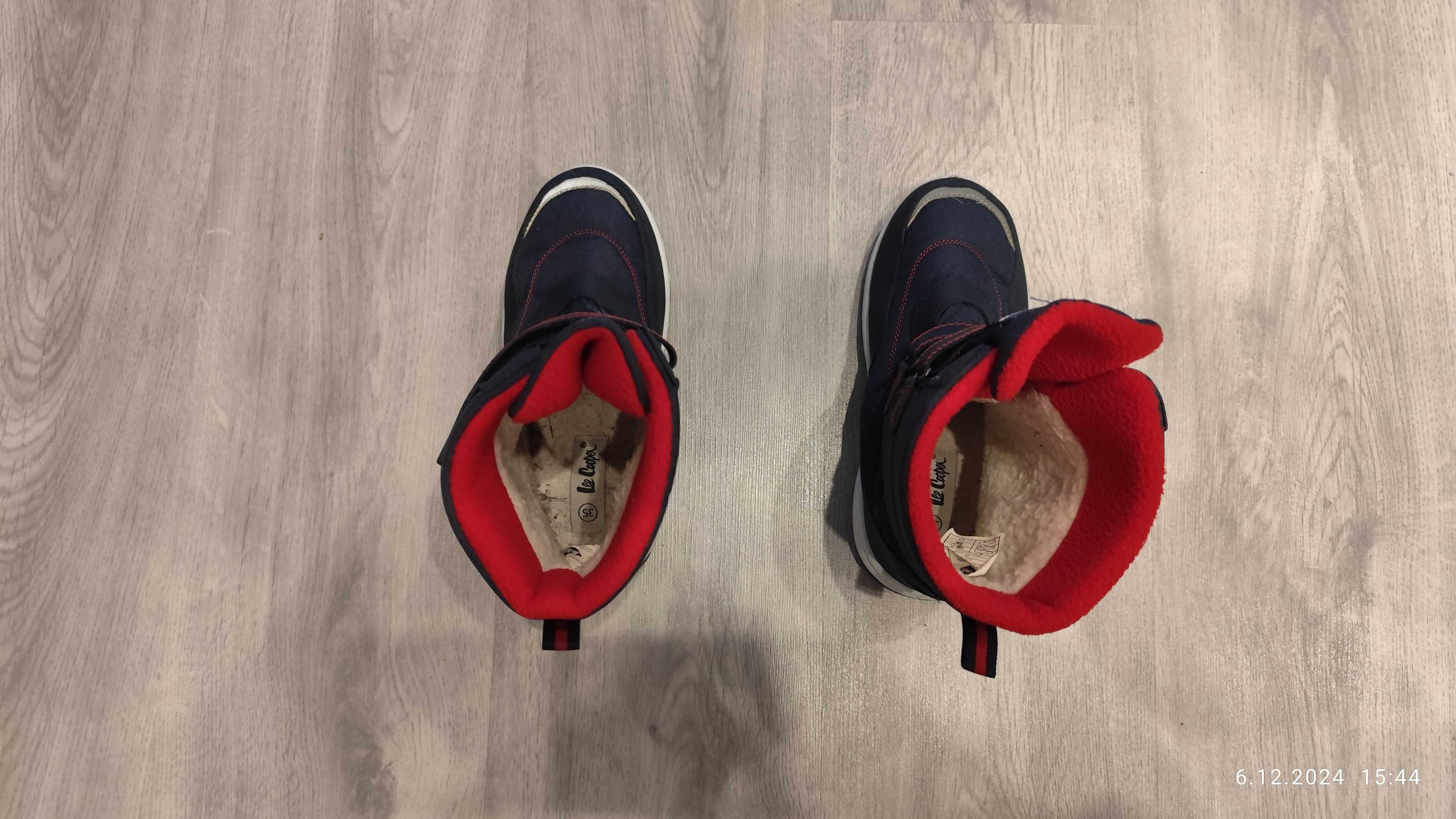 Buty chłopięce zimowe ocieplane do kombinezonu Lee Cooper  Rozmiar 35