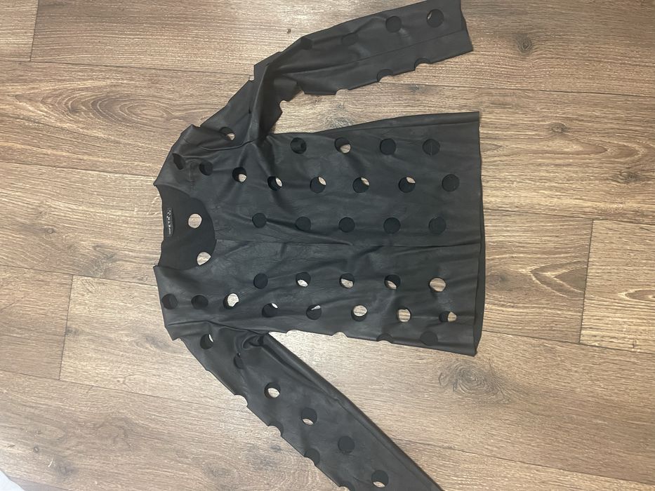 Продам дизайнерский кожаный пиджак! Размер С