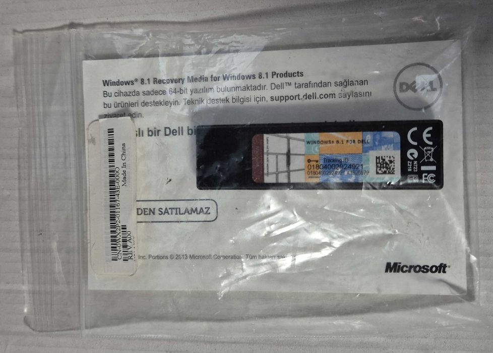 USB Dell 8 Gb com Windows 8.1 64 bit português64552538628739123