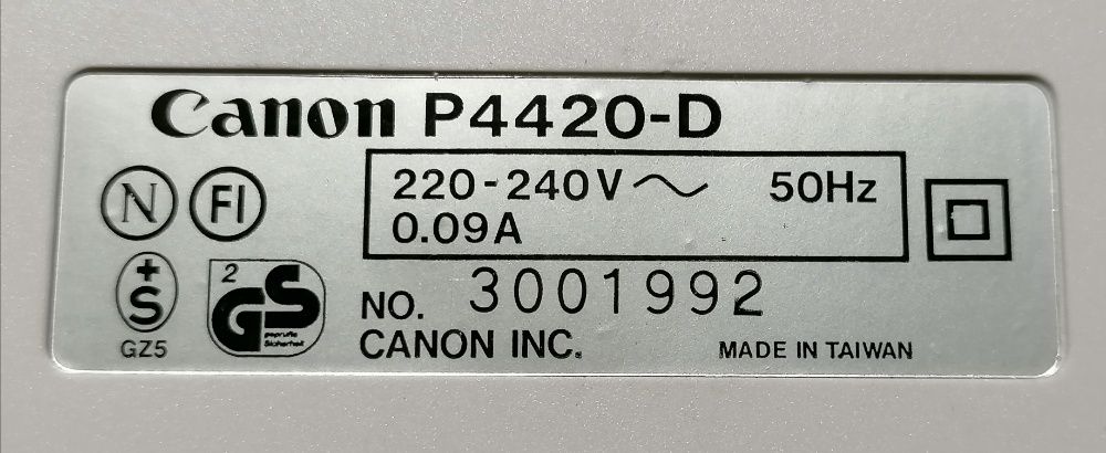 Máquina de calcular antiga CANON modelo P4420-D com impressora