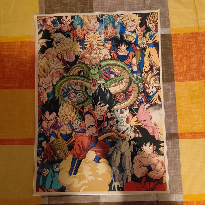 Tela Figuras Dragon Ball Parede Poster Tecido