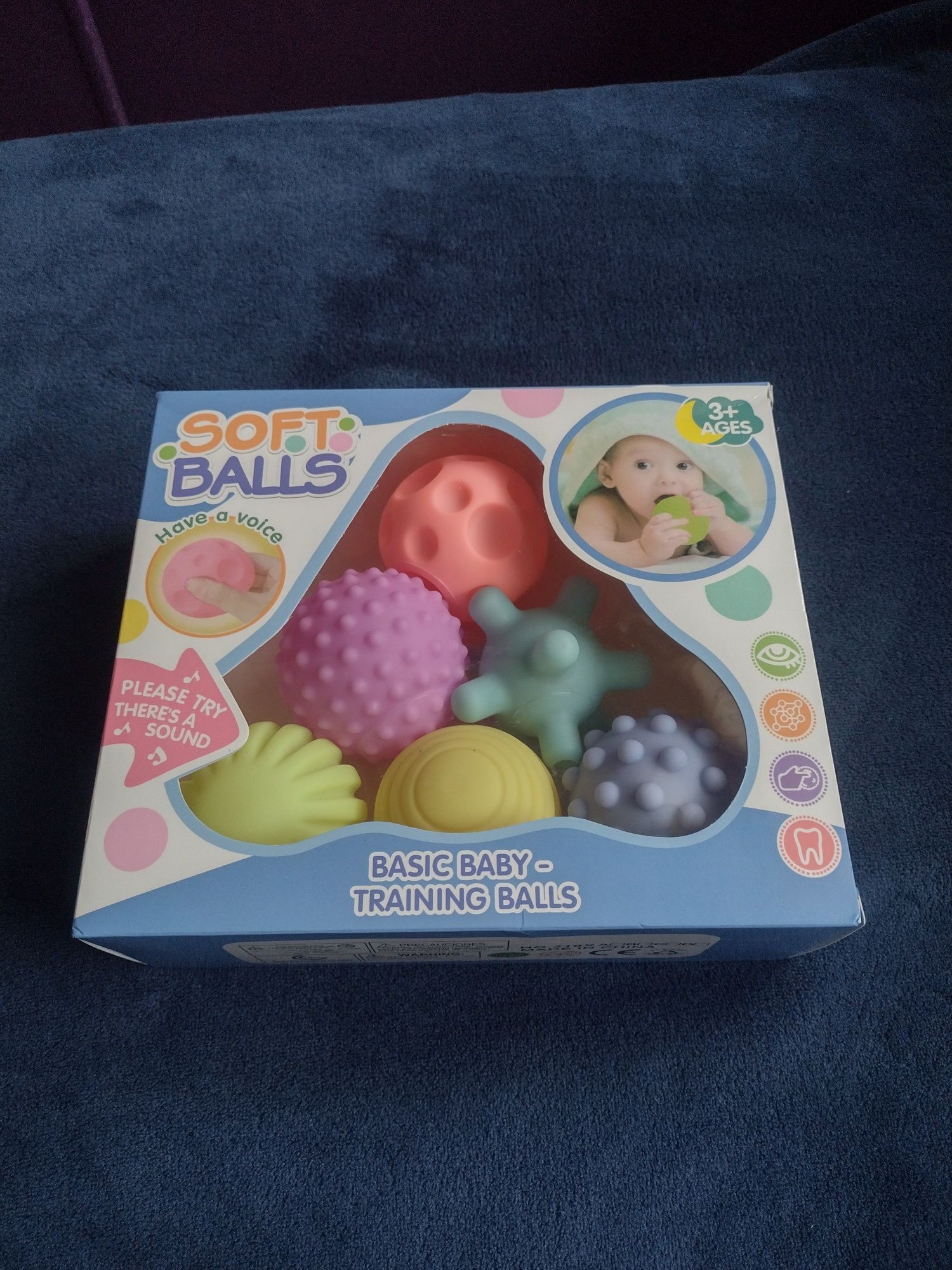 Piłki piłeczki sensoryczne nowe 6szt